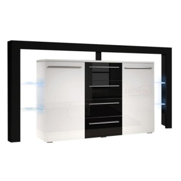 Комод для спальни - RIVA 2 PLUS с LED в глянцевой отделке