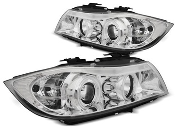 Lampy przód BMW E90 E91 CHROM LED ringi CCFL Angel