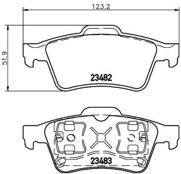 ЗАДНИЕ КОЛОДКИ RENAULT ESPACE 4 IV LAGUNA 2 II 2001-.