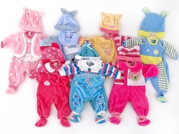 BABY DOLL CLOTHES BORN комбинезон КОМБИНЕЗОН РОЗОВЫЙ белый TEDDY BEAR 83