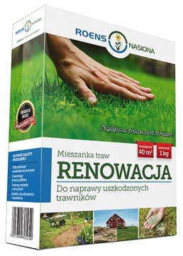 MIESZANKA TRAW RENOWACJA 1 KG TRAWNIK TRAWA NASIONA