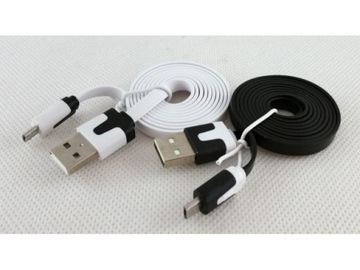 KABEL MICRO USB PŁASKI DO TELEFONU KOLORY 1m