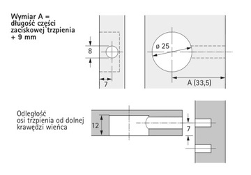 Соединитель эксцентриковый RASTEX 25 (10 шт), HETTICH