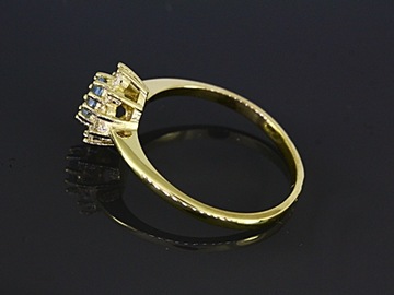 Prsteň zlatý 585 - akvamarín R-11 Rokarte