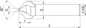 Зенковка 3-40*100*90 градусов DIN 335 HSS