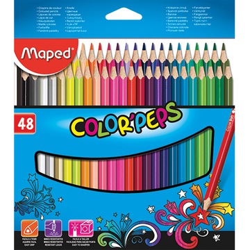 Kredki trójkątne Maped Colorpeps 48 kolorów w kartonowym etui