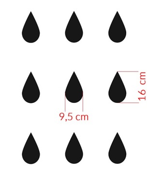 Капли воды - шаблон картины капель воды для стены