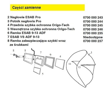 Внешняя линза для козырька ESAB ORIGO-TECH