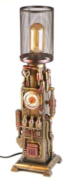 ZEGAR LAMPA figurka Steampunk VERONESE NA PREZENT