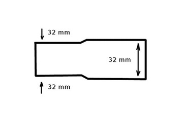 Переходник-редуктор всасывающей трубы Ш/32 - Z/32 мм