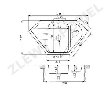 SINK_GRANITE_SINK_CORNER_6 ЦВЕТОВ+СИФОН