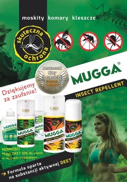 MUGGA SPRAY STRONG 50% DEET ОТПУСКАТЕЛЬ КЛЕЩЕЙ