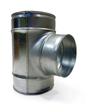 Trójnik T ocynk fi 125 / 100 / 125 mm TPC-125-100