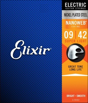 Elixir NanoWeb 9-42 struny do gitary elektrycznej