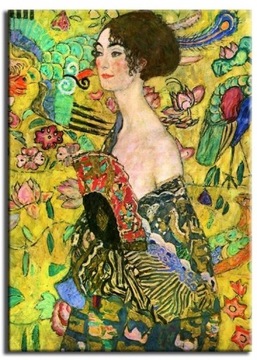 obraz Gustav Klimt Dama z Wachlarzem 50x70cm