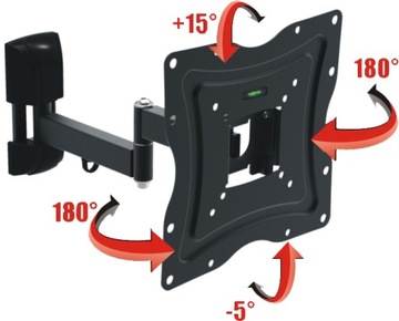 КРЕПЛЕНИЕ ДЛЯ ТЕЛЕВИЗОРА ПОВОРОТНО-НАКЛОННАЯ ПОДВЕСКА ДЛЯ ТЕЛЕВИЗОРА ДО 42 ДЮЙМОВ
