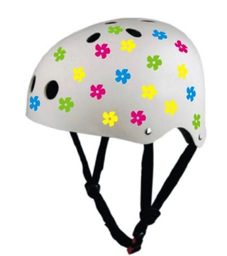 40szt Kwiatki KOLOROWE Naklejki na kask dziecięcy