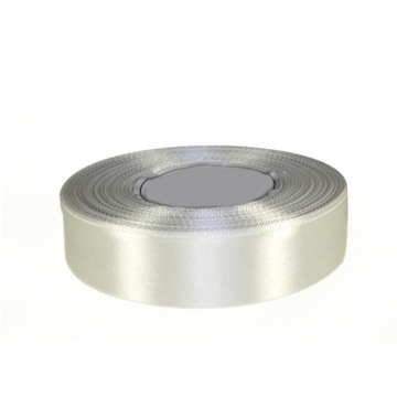 Tasiemka satynowa 25 mm 32mb ŚMIETANA 8003 wstążka