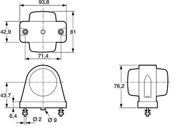 Контурный светодиодный габаритный фонарь Britax Model 428[0875039]