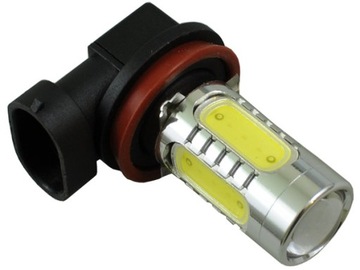 żarówka LED H11 5 COB Mocna soczewka DRL 12V 24V