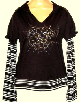 Bluzka KAPTUR z pajęczyną BROKAT BBG r. XL/XXL