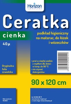 CERATKA HIGIENICZNA NA MATERAC CIENKA 90x120cm