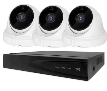 3x FULL HD SONY MONITORING H265+ NVR POE WDR IR