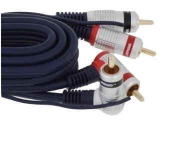 Kabel 2x wtyk RCA- 2 wtyki RCA cincz KĄT 1,5m(2773