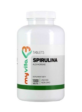 SPIRULINA TABLETKI 250mg (1000szt) DETOX MyVita!