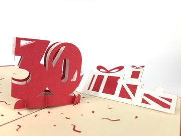 фото ориг. №2, 30 birthday card 3-door for a gift birthday impreza happy birthday pop up wow
