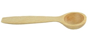 Drewniana łyżka łyżeczka 8 cm kulka do cukru soli