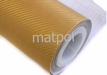 ЗОЛОТАЯ УГЛЕРОДНАЯ ФОЛЬГА CARBON 3D GOLD 50 x 152 см