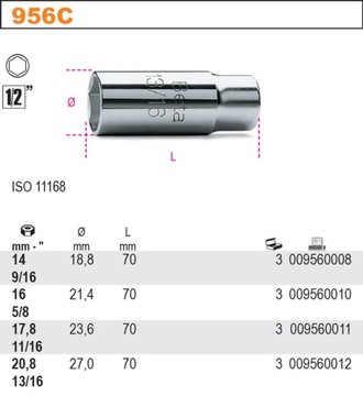 НАСАДКА ДЛЯ СВЕЧИ ЗАЖИГАНИЯ БЕТА 18MM 11/16' 956C