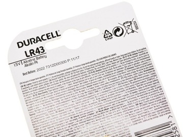 Батарейка Duracell для Zenit LR43 1,5 В, 2 щелочные