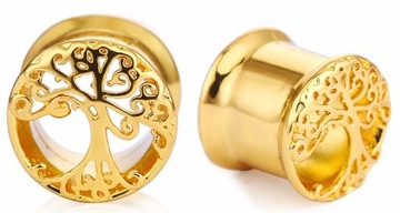 DRZEWO ŻYCIA ZŁOTY PLUG TUNEL TUNELE 16 mm