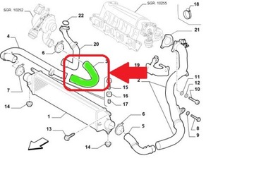 RURA WĄŻ TURBO INTERCOOLERA FIAT BRAVO II 1.9 JTD