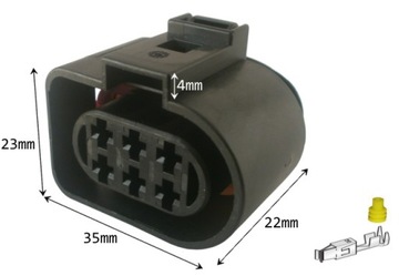 ЗАГЛУШКА CUBE AUDI SKODA VW ЛАМПА 1J0973733 6x2.8