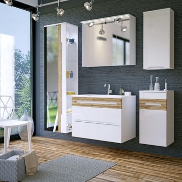 ZESTAW MEBLI ŁAZIENKOWYCH 80 CM GALAXY WHITE