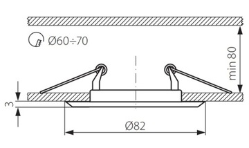 ZESTAW oprawa sufitowa LED SMD 5W CT14 230V GU10