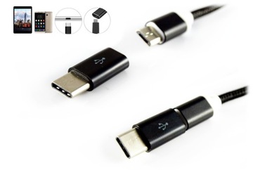 Adapter Przejściówka Konwerter typ C męski Micro Usb / USB-A żeńskie M/Ż 1