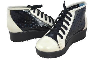 Creepers AGA ECRU/BLACK LEATHER 36 ПРОМО БУТОМАНИЯ