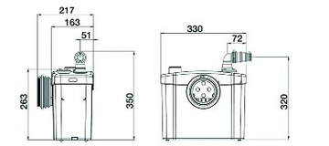 SFA Sanitop GRINDER PUMP для унитазов и умывальников