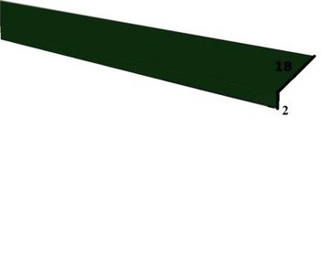 Pas podrynnowy ZIELONY RAL 6020 MAT dł. 1,95 m