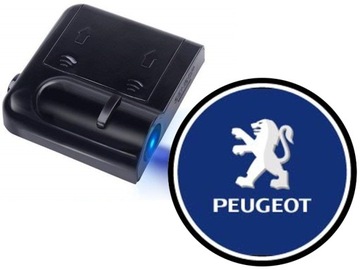 ŚWIATŁA LED POWITALNE LOGO PEUGEOT BEZPRZEWODOWE
