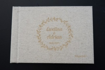 Гостевая книга 100 страниц, стиль рустик, белые карточки.