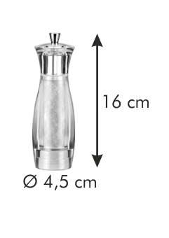 MŁYNEK DO SOLI PRZYPRAW TESCOMA VIRGO 16 CM PRZEŹROCZYSTY