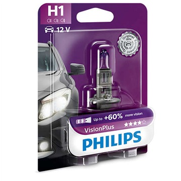 Лампа Philips H1 VisionPlus + на 60 % больше света