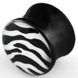 PLUG TUNEL TUNELE PLUGI AKRYLOWY PLUG 14 mm ZEBRA