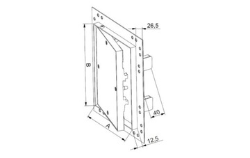 AIRIN АЛЮМИНИЕВАЯ ОБЗОРНАЯ РУЧКА EKRAL22 50x60