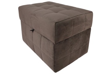 Pufa otwierana pikowana 60X40 CM CASABLANCA plusz tkanina pluszowa